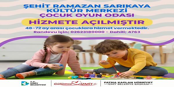 İzmit’te Masal Çocuk Oyun Odalarının sayısı artıyor